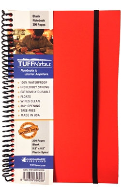 TUFFNotes waterproof spiral notebook - Orange Blank