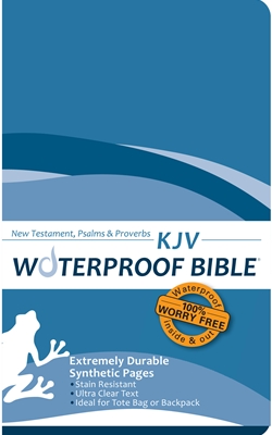 KJV Waterproof Bible New Test. Psalms & Prov. Blue Wave