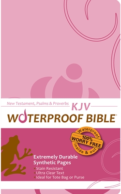 KJV Waterproof Bible New Test. Psalms & Prov. Pink Brown