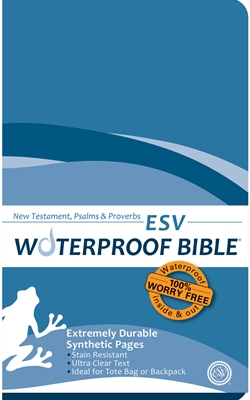 ESV Waterproof Bible New Test. Psalms & Prov. Blue Wave